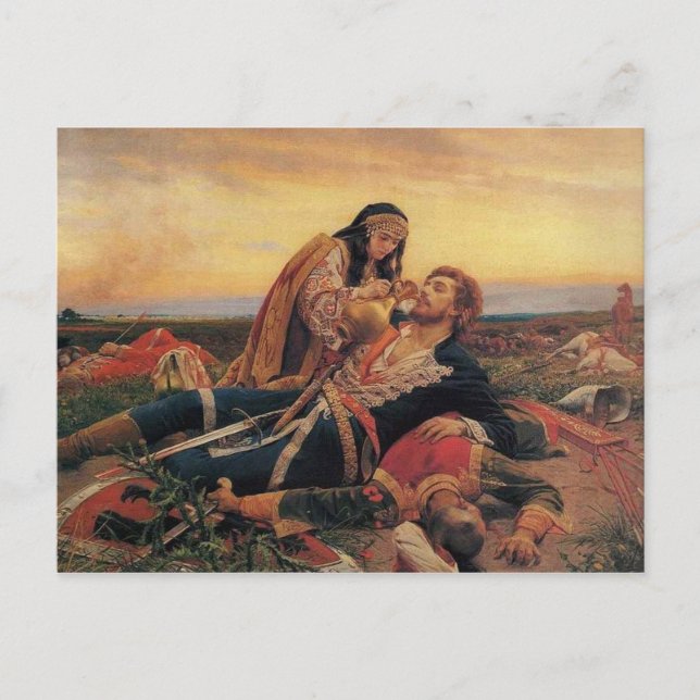 Postal Postcarta de Maiden of the Blackbird Field (Anverso)