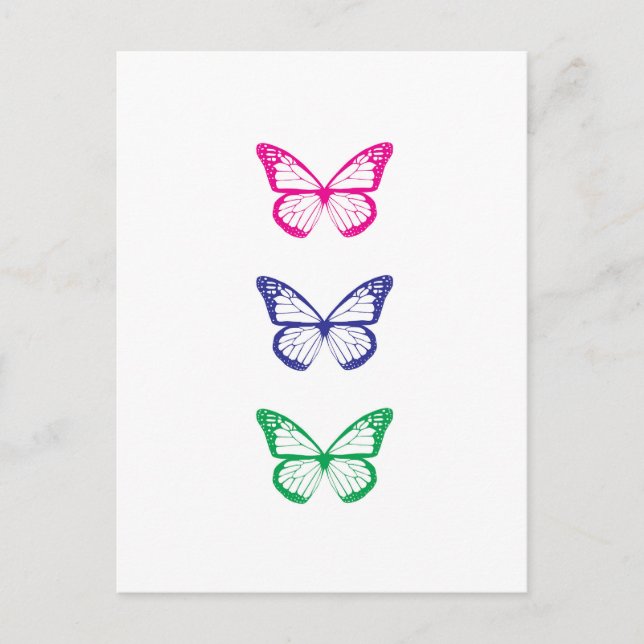 Postal Postcarta de mariposa (Anverso)