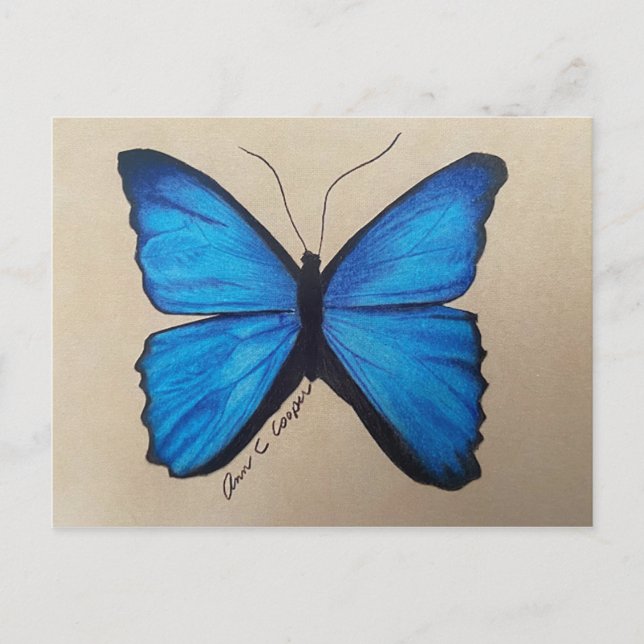 Postal Postcarta de mariposa (Anverso)