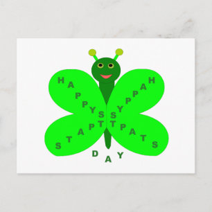 Postal Postcarta de mariposa del Día de San Patricio