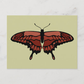 Postal Postcarta de mariposa roja