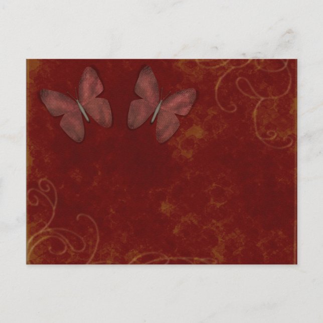 Postal Postcarta de mariposas oxidadas (Anverso)