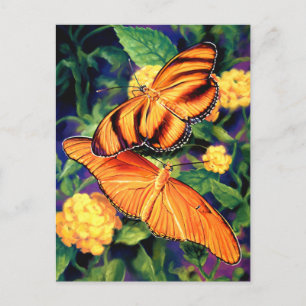 Postal Postcarta de mariposas pintadas