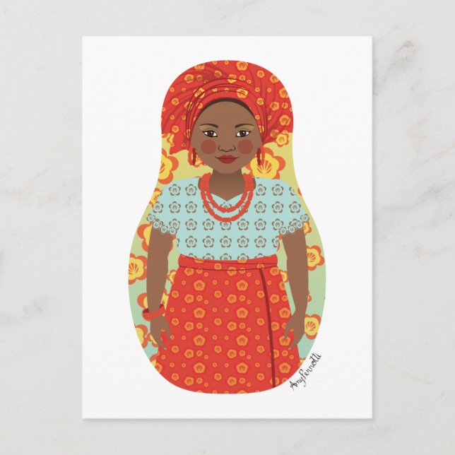 Postal Postcarta de Matryoshka en Nigeria del Sur (Anverso)