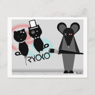 Postal Postcarta de modernismo de plagas