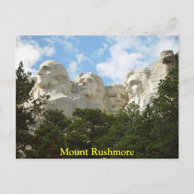 Postal Postcarta de Mount Rushmore (Anverso)