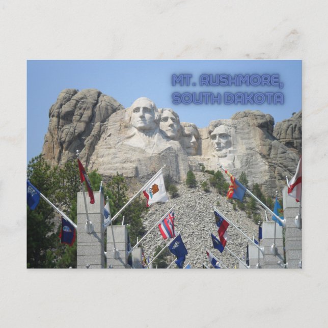 Postal Postcarta de Mount Rushmore Dakota del Sur (Anverso)