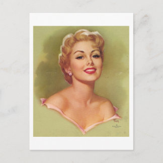 Postal Postcarta de mujer rubia bonito