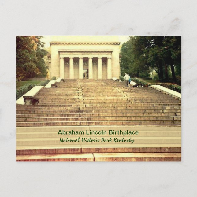 Postal Postcarta de nacimiento de Abraham Lincoln (Anverso)