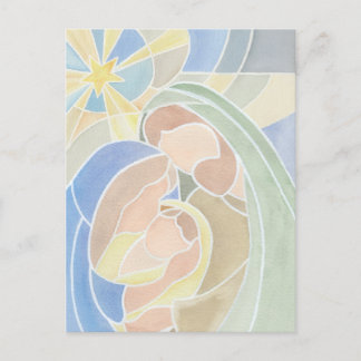 Postal Postcarta de Navidades de acuarela de Natividad