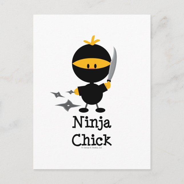 Postal Postcarta de Ninja Chick (Anverso)