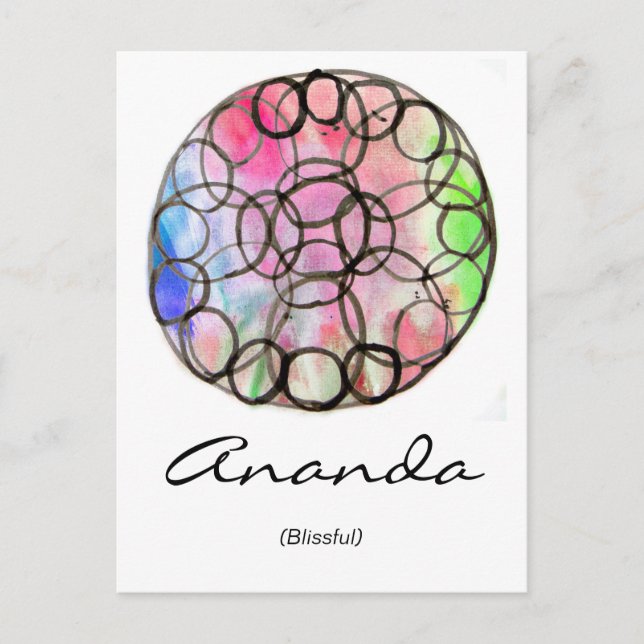 Postal Postcarta de nombre espiritual personalizado: Flor (Anverso)