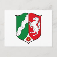 Postcarta de Nordrhein Westfalen Coat of Arms