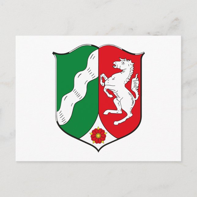 Postal Postcarta de Nordrhein Westfalen Coat of Arms (Anverso)