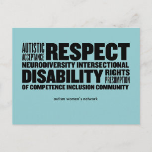 Postal Postcarta de nube de Word AWN