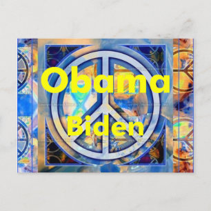 Postal Postcarta de Obama Biden PEACE