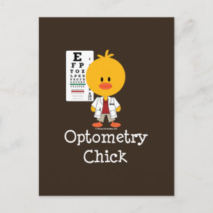 Postal Postcarta de Optometría para Chick