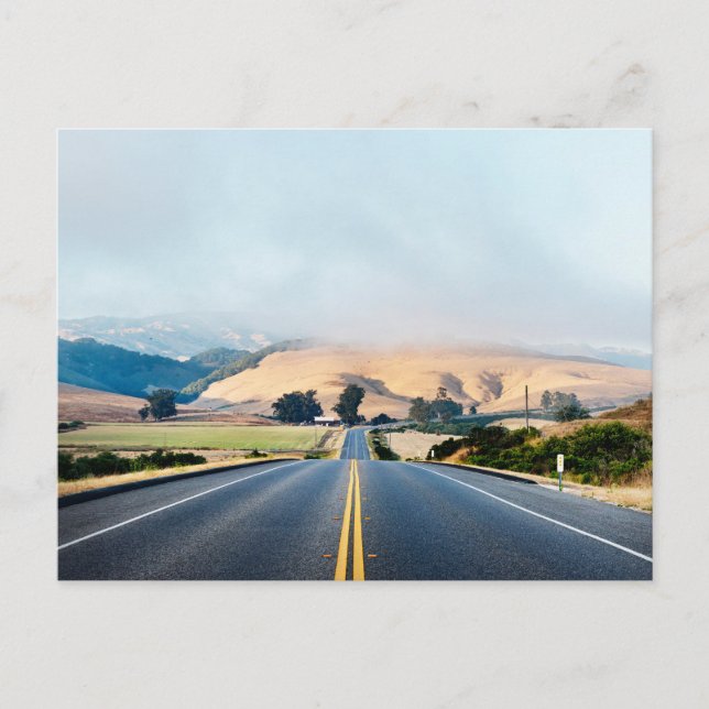 Postal Postcarta de paisaje retro-estadounidense (Anverso)