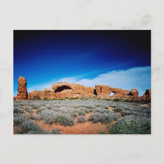 Postal Postcarta de paisaje retro-estadounidense (Anverso)