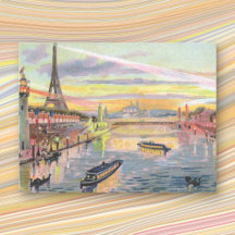 Postcarta de Paris Pastel