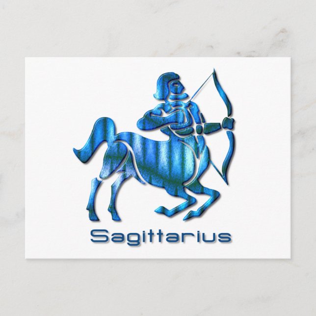 Postal Postcarta de perfil de Sagittarius (Anverso)
