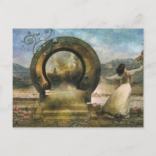 Postal Postcarta de perseguir a la divinidad