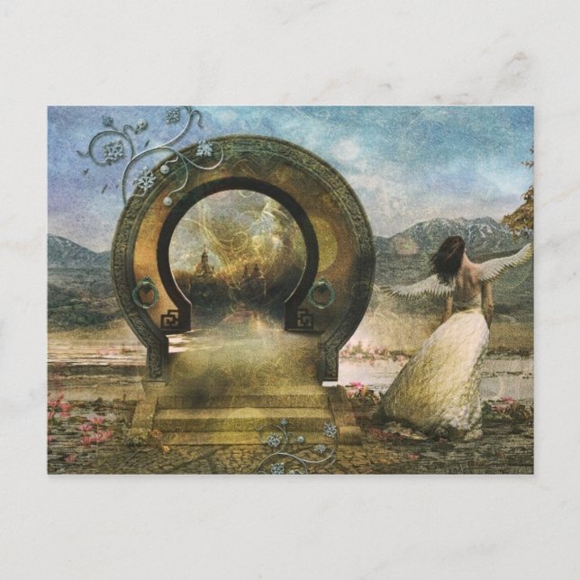 Postal Postcarta de perseguir a la divinidad (Anverso)