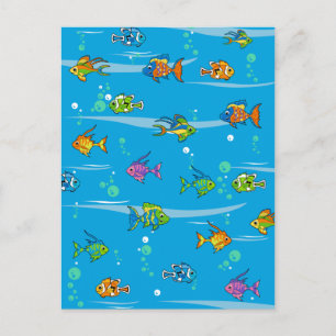 Postal Postcarta de pescado tropical