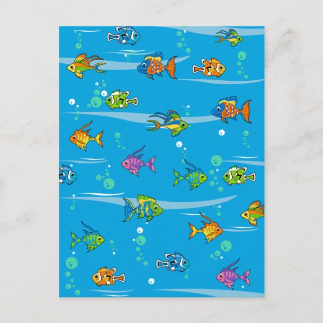 Postal Postcarta de pescado tropical (Anverso)