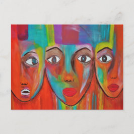 Postal Postcarta de pintura al óleo para mujeres africana