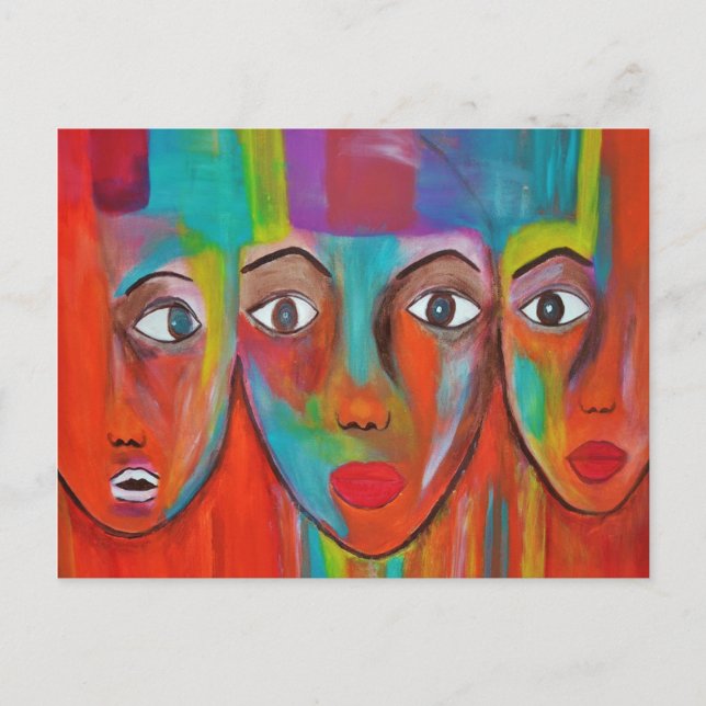 Postal Postcarta de pintura al óleo para mujeres africana (Anverso)