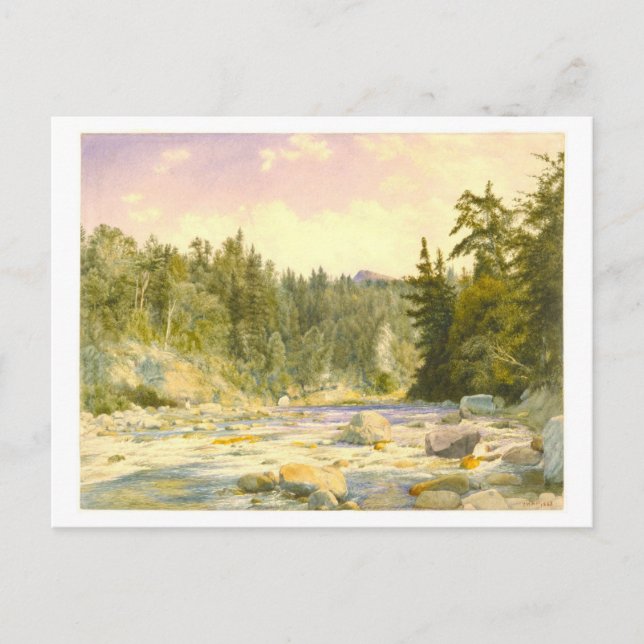 Postal Postcarta de pintura de Mountain Stream (Anverso)