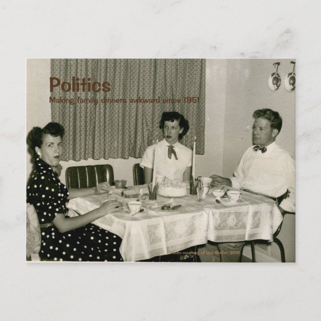 Postal Postcarta de política retro (Anverso)