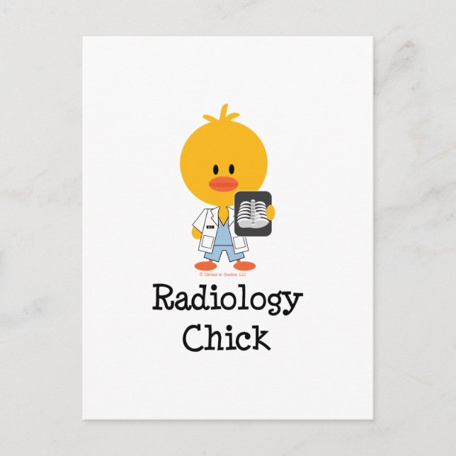Postal Postcarta de pollo de radiología (Anverso)