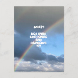 Postal Postcarta de Ponies and Rainbows