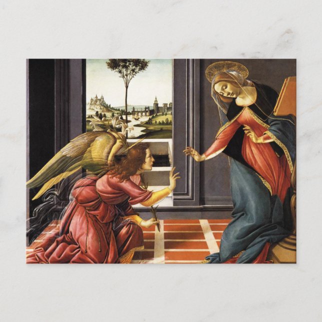 Postal Postcarta de presentación de Botticelli (Anverso)
