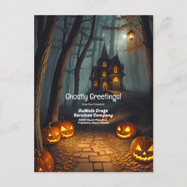 Postal Postcarta de promoción de feriado de Halloween Roa (Anverso)