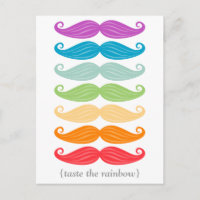 Postcarta de Rainbow Mustaches