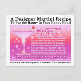 Postal Postcarta de Raspberry Martini