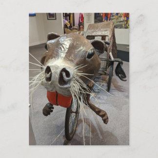 Postal Postcarta de Rat Art-Bike