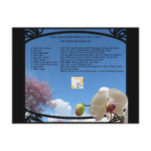 Postcarta de receta de limón