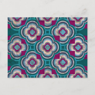 Postal Postcarta de reflexiones verde azuladas