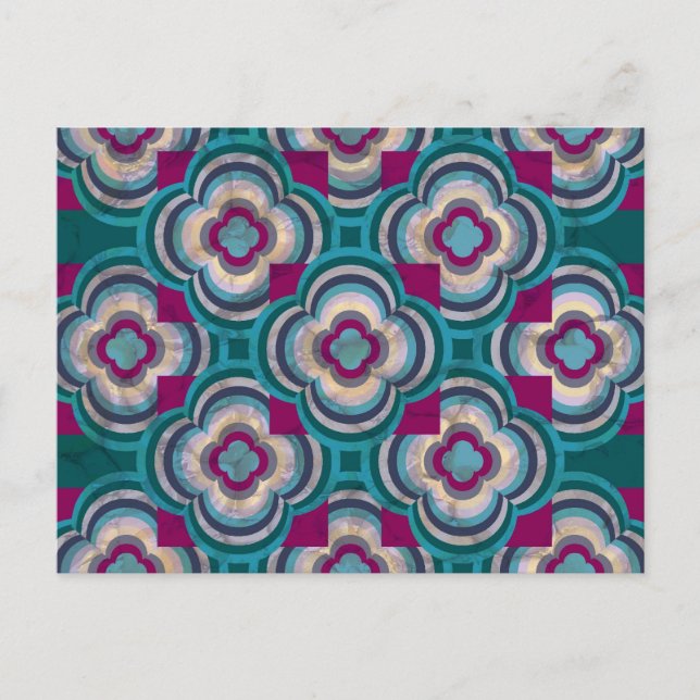 Postal Postcarta de reflexiones verde azuladas (Anverso)