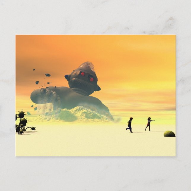 Postal Postcarta de resurgimiento de Robot de Derelict (Anverso)