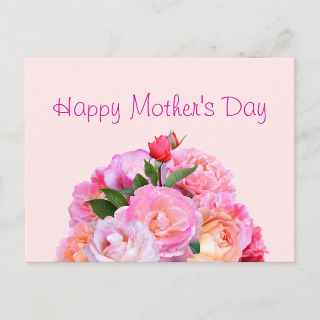 Postal Postcarta de Rosas del Día de la Madre (Anverso)