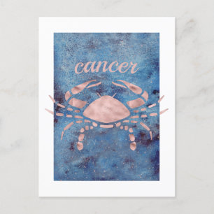 Postal Postcarta de Rótulo Zodiac contra el cáncer