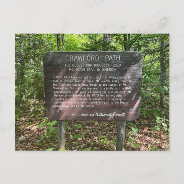 Postal Postcarta de ruta de Crawford (Anverso)