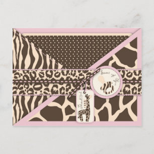 Postal Postcarta de Safari Chica TY