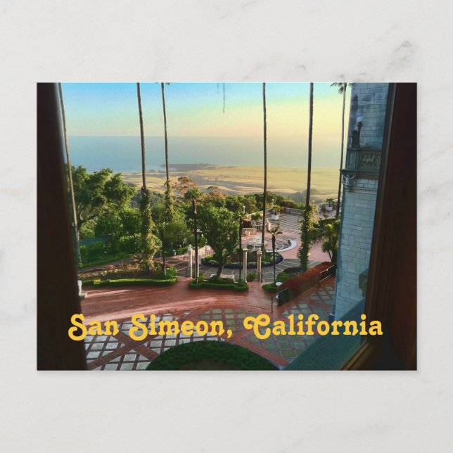 Postal Postcarta de San Simeon Ocean View (Anverso)