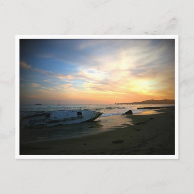 Postal Postcarta de Santa Barbara Shipwreck (Anverso)
